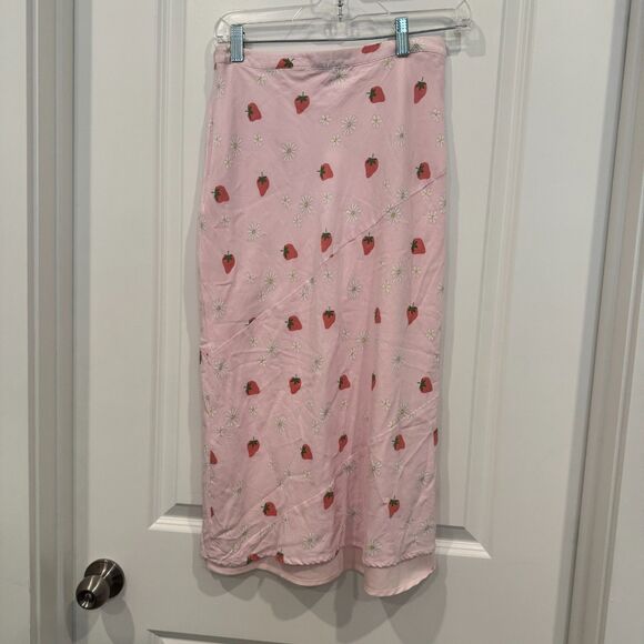 RARE For Love & Lemons Strawberry Daisy Midi Skirt Size M - Picture 2 of 6